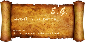 Serbán Gilberta névjegykártya